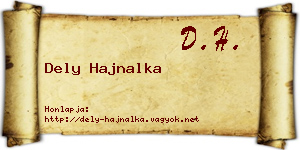 Dely Hajnalka névjegykártya